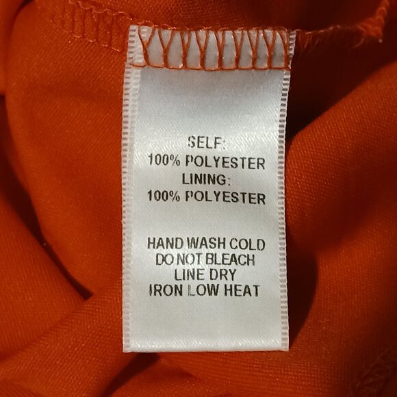 2 Lulus Chiffon Shift Dresses Size S Coral Red Geometric/Black V-Neck Cut-Out - Picture 5 of 16